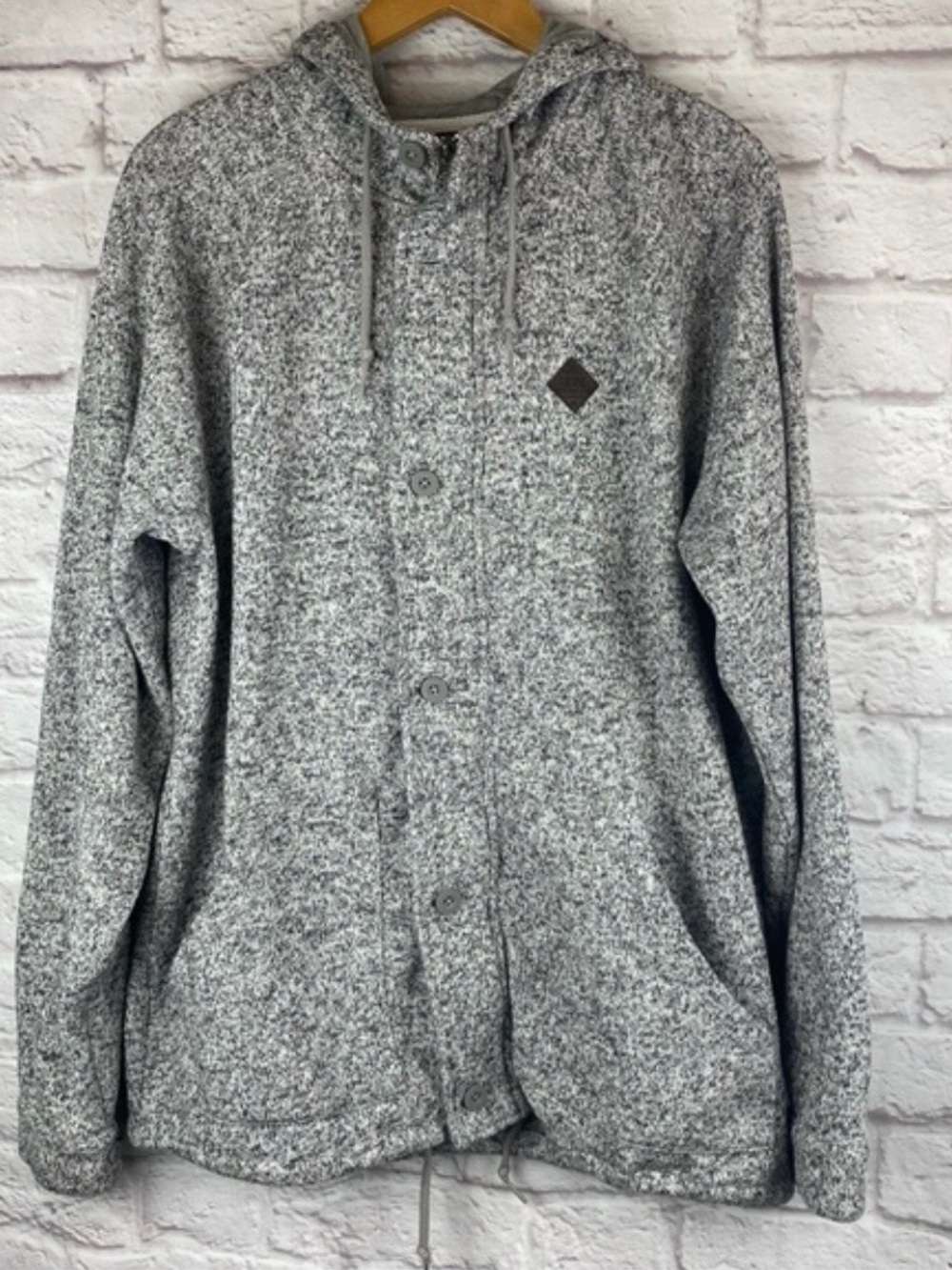 Vans Gray Hooded Button-Up Cardigan